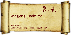 Weigang Amáta névjegykártya